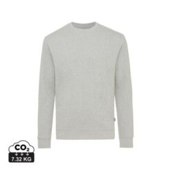 Bluza z niebarwionej bawełny z recyklingu Iqoniq Denali z nadrukiem Twojego logo, materiał: bawełna, kolor: szary
