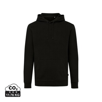 Bluza z kapturem z bawełny z recyklingu Iqoniq Jasper z nadrukiem Twojego logo, materiał: bawełna, kolor: czarny Bluza z kapturem z bawełny z recyklingu Iqoniq Jasper z nadrukiem Twojego logo, materiał: bawełna, kolor: czarny