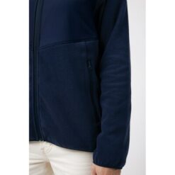 Kurtka z mikropolaru Iqoniq Talung, poliester z recyklingu z nadrukiem Twojego logo, materiał: poliester, kolor: niebieski