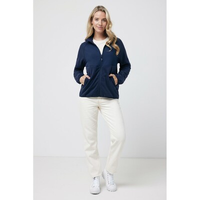 Kurtka z mikropolaru Iqoniq Talung, poliester z recyklingu z nadrukiem Twojego logo, materiał: poliester, kolor: niebieski Kurtka z mikropolaru Iqoniq Talung, poliester z recyklingu z nadrukiem Twojego logo, materiał: poliester, kolor: niebieski