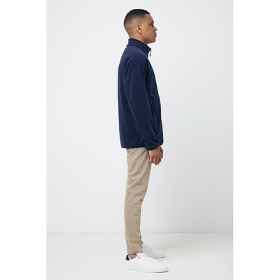 Kurtka z mikropolaru Iqoniq Talung, poliester z recyklingu z nadrukiem Twojego logo, materiał: poliester, kolor: niebieski Kurtka z mikropolaru Iqoniq Talung, poliester z recyklingu z nadrukiem Twojego logo, materiał: poliester, kolor: niebieski