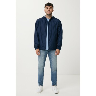 Lekka kurtka Iqoniq Logan, poliester z recyklingu z nadrukiem Twojego logo, materiał: poliester, kolor: niebieski Lekka kurtka Iqoniq Logan, poliester z recyklingu z nadrukiem Twojego logo, materiał: poliester, kolor: niebieski