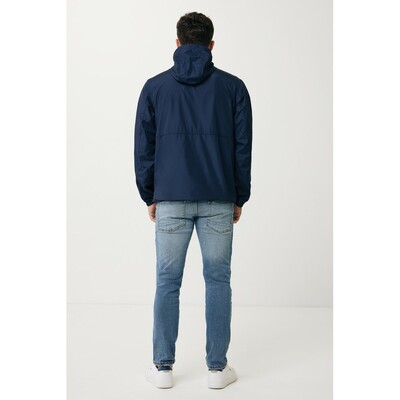 Lekka kurtka Iqoniq Logan, poliester z recyklingu z nadrukiem Twojego logo, materiał: poliester, kolor: niebieski Lekka kurtka Iqoniq Logan, poliester z recyklingu z nadrukiem Twojego logo, materiał: poliester, kolor: niebieski