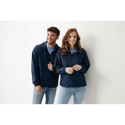 Lekka kurtka Iqoniq Logan, poliester z recyklingu z nadrukiem Twojego logo, materiał: poliester, kolor: niebieski Lekka kurtka Iqoniq Logan, poliester z recyklingu z nadrukiem Twojego logo, materiał: poliester, kolor: niebieski