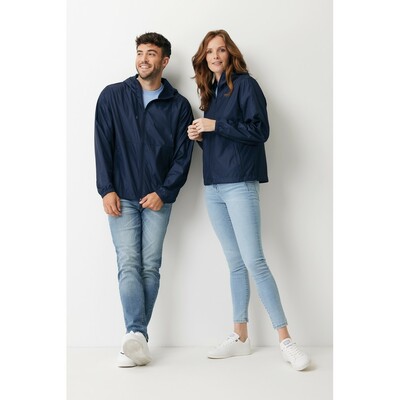 Lekka kurtka Iqoniq Logan, poliester z recyklingu z nadrukiem Twojego logo, materiał: poliester, kolor: niebieski Lekka kurtka Iqoniq Logan, poliester z recyklingu z nadrukiem Twojego logo, materiał: poliester, kolor: niebieski