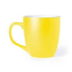 Kubek ceramiczny 470 ml z nadrukiem Twojego logo, materiał: ceramika, kolor: żółty