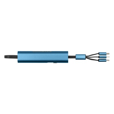 Kabel do ładowania i synchronizacji | Evelyn z nadrukiem Twojego logo, materiał: metal, plastik, kolor: granatowy Kabel do ładowania i synchronizacji | Evelyn z nadrukiem Twojego logo, materiał: metal, plastik, kolor: granatowy
