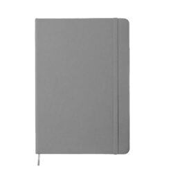 Notatnik A5 z nadrukiem Twojego logo, materiał: pu, kolor: szary