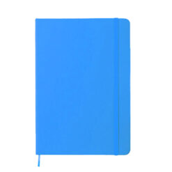 Notatnik A5 z nadrukiem Twojego logo, materiał: pu, kolor: błękitny