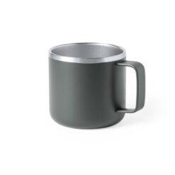 Metalowy kubek 350 ml z nadrukiem Twojego logo, materiał: stal nierdzewna, stal, kolor: szary