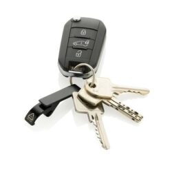 Otwieracz do butelek i puszek z nadrukiem Twojego logo, materiał: aluminium, kolor: czarny