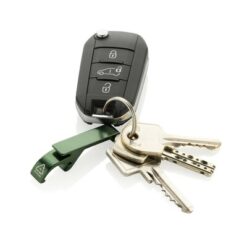 Otwieracz do butelek i puszek z nadrukiem Twojego logo, materiał: aluminium, kolor: zielony