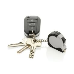 Brelok do kluczy, miara 1 m z nadrukiem Twojego logo, materiał: tpr, kolor: biały