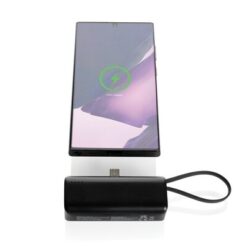 Power bank 3000 mAh Powerlink, wyjście USB typu C z nadrukiem Twojego logo, kolor: czarny