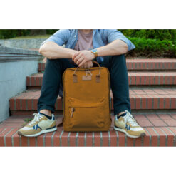 Plecak na laptopa 15,6" RPET B'RIGHT | Finlay z nadrukiem Twojego logo, materiał: poliester, rpet, kolor: żółty