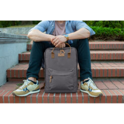 Plecak na laptopa 15,6" RPET B'RIGHT | Finlay z nadrukiem Twojego logo, materiał: poliester, rpet, kolor: szary