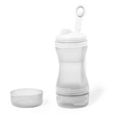 Zestaw podróżny dla psa, miski dla psa z nadrukiem Twojego logo, materiał: plastik, kolor: biały