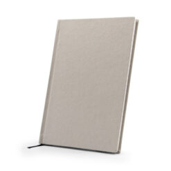 Notatnik ok. A5 B'RIGHT, okładka z bawełny z recyklingu | Tamytrice z nadrukiem Twojego logo, materiał: papier, bawełna, kolor: szary