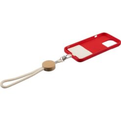 Smycz na telefon z nadrukiem Twojego logo, materiał: bambus, bawełna, kolor: neutralny