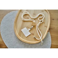 Smycz na telefon z nadrukiem Twojego logo, materiał: bambus, bawełna, kolor: neutralny