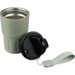 Kubek termiczny 320 ml z nadrukiem Twojego logo, materiał: metal, drewno, stal nierdzewna, stal, kolor: jasnozielony