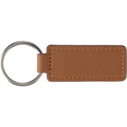Brelok ze skóry z nadrukiem Twojego logo, materiał: metal, pu, kolor: brązowy