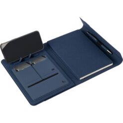 Teczka konferencyjna ok. A5 RPET z nadrukiem Twojego logo, materiał: papier, poliester, rpet, kolor: czarny