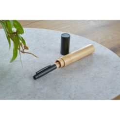 Długopis z nadrukiem Twojego logo, materiał: metal, plastik, bambus, kolor: czarny