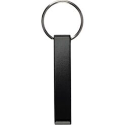 Brelok do kluczy, otwieracz do butelek z nadrukiem Twojego logo, materiał: metal, aluminium, kolor: czarny
