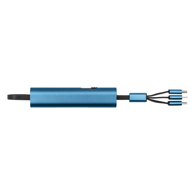 Kabel do ładowania i synchronizacji | Evelyn z nadrukiem Twojego logo, materiał: metal, plastik, kolor: granatowy Kabel do ładowania i synchronizacji | Evelyn z nadrukiem Twojego logo, materiał: metal, plastik, kolor: granatowy
