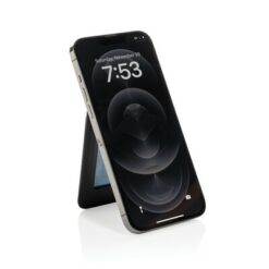 Magnetyczny portfel Magstand RPU, stojak na telefon z nadrukiem Twojego logo, kolor: czarny