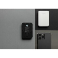 Magnetyczny bezprzewodowy power bank 5000 mAh, 5W Stellar z nadrukiem Twojego logo, kolor: biały