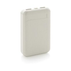 Power bank 10000 mAh z nadrukiem Twojego logo, materiał: plastik, tpe, kolor: biały