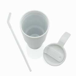 Kubek termiczy 900 ml Graphic 360 z nadrukiem Twojego logo, materiał: pp, stal nierdzewna, stal, kolor: biały