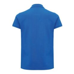 Damska koszulka polo Iqoniq Yosemite, tkanina pique z bawełny z recyklingu z nadrukiem Twojego logo, materiał: bawełna, kolor: niebieski