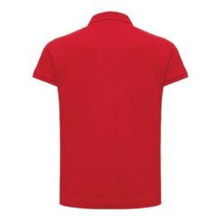 Damska koszulka polo Iqoniq Yosemite, tkanina pique z bawełny z recyklingu z nadrukiem Twojego logo, materiał: bawełna, kolor: czerwony