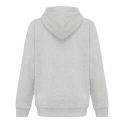 Dziecięca bluza z kapturem i kieszeniami Iqoniq Yengo z bawełny z recyklingu z nadrukiem Twojego logo, materiał: bawełna, kolor: szary