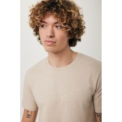 Koszulka z bawełny z recyklingu Iqoniq Brett z nadrukiem Twojego logo, materiał: bawełna, kolor: brązowy