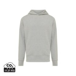 Luźna bluza z kapturem z bawełny z recyklingu Iqoniq Yoho z nadrukiem Twojego logo, materiał: bawełna, kolor: szary