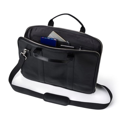 Torba na laptopa 15" z nadrukiem Twojego logo, materiał: metal, skóra, nylon, kolor: czarny Torba na laptopa 15" z nadrukiem Twojego logo, materiał: metal, skóra, nylon, kolor: czarny