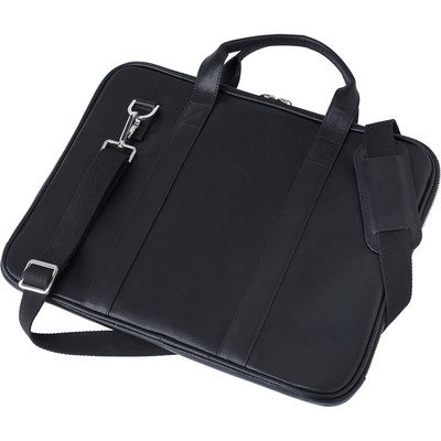 Torba na laptopa 15" z nadrukiem Twojego logo, materiał: metal, skóra, nylon, kolor: czarny Torba na laptopa 15" z nadrukiem Twojego logo, materiał: metal, skóra, nylon, kolor: czarny