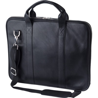 Torba na laptopa 15" z nadrukiem Twojego logo, materiał: metal, skóra, nylon, kolor: czarny Torba na laptopa 15" z nadrukiem Twojego logo, materiał: metal, skóra, nylon, kolor: czarny