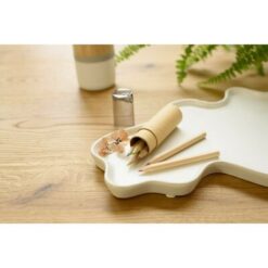 Zestaw kredek, temperówka z nadrukiem Twojego logo, materiał: metal, plastik, karton, drewno, kolor: czerwony