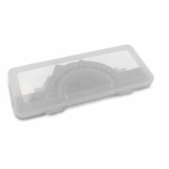 Zestaw szkolny, linijki, 2 ekierki i kątomierz | Kaulana z nadrukiem Twojego logo, materiał: plastik, aluminium, kolor: czarny