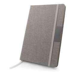 Notatnik RPET A5 | Raysha z nadrukiem Twojego logo, materiał: metal, papier, rpet, kolor: szary