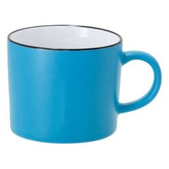 Kubek ceramiczny 400 ml z nadrukiem Twojego logo, materiał: ceramika, kolor: błękitny