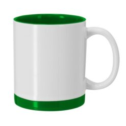 Kubek ceramiczny 350 ml z nadrukiem Twojego logo, materiał: ceramika, kolor: zielony