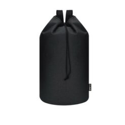 Worek z szerokimi paskami z RPET z nadrukiem Twojego logo, materiał: poliester, rpet, kolor: czarny