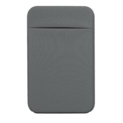 Etui na kartę kredytową i dokumenty do telefonu z nadrukiem Twojego logo, materiał: spandex, kolor: szary