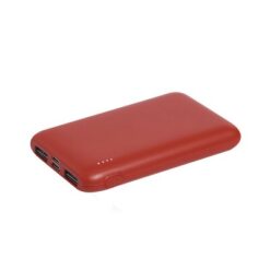 Power bank 5000 mAh z nadrukiem Twojego logo, kolor: czerwony